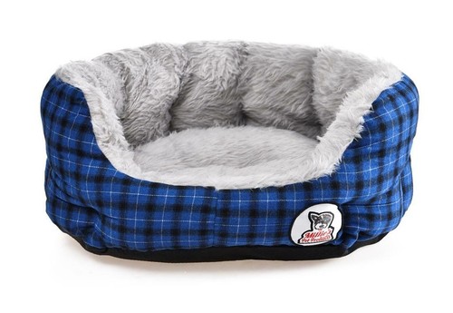 Large blue dog bed - blue,